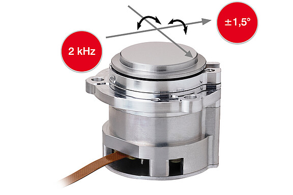 Fast steering mirror med Voice-Coil teknik