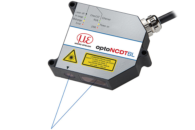 Blålaser sensor med hög dynamik